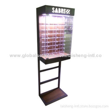 Sunglasses display stand with metal steel sheet decoration